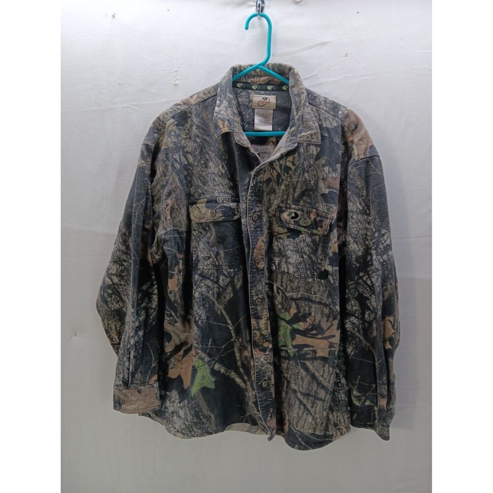 Mossy Oak Silent Stalker Camo Shirt Mens XL 0037 Long Sleeve Hunting Button Up